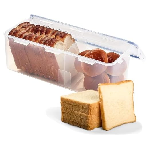 LOCK & LOCK HPL849 Easy Essentials Food Storage lids/Airtight containers, BPA Free, Bread Box-21.1 Cup, Clear