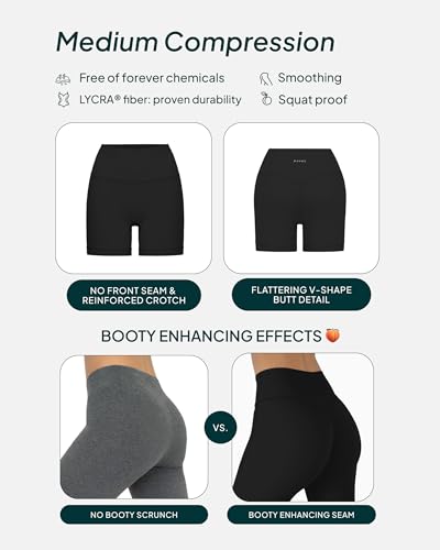 PAVOI ACTIVE Yoga Shorts for Women High Waisted Gym Shorts Buttery Soft Biker Workout Shorts 4" & 6" Compression Fit4