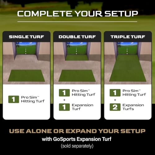 Image of GoSports Golf Simulator Turf and Hitting Turf - 15 mm Golf Mat for Home