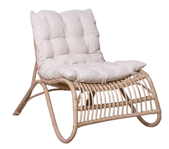 SIGNES GRIMALT Sessel aus Natur-Rattan mit integriertem Kissen –...
