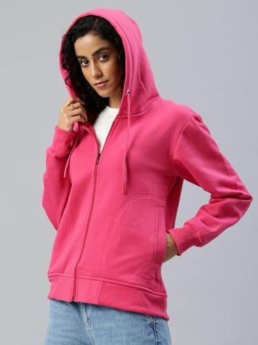 Image of ADBUCKS Women's Cotton Winter Jacket Sweatshirts Casual Drawstring Clothes Zip Up Hoodie With Front Pocket Ii Womens Hoodies Ii Womens Jacket Ii Winter Sweater Hoodie For Women & Girls