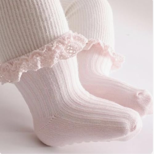 Image of heartbury Cute and Colorful 100% Cotton Baby Girls Anti Slip Socks Frill &Ruffle Socks for Baby Girls, Grip socks for Baby