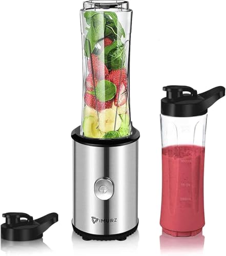 Personal Blender Smoothies Maker with 2 x 600ml Tritan Blending Bottles for Smoothie, Milkshake,...