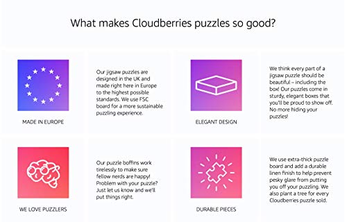 Cloudberries Symmetry - Anspruchsvolles, symmetrisches 1000 Teile Puzzle für Erwachsene mit Hellen, bunten Farben! – Bild 6