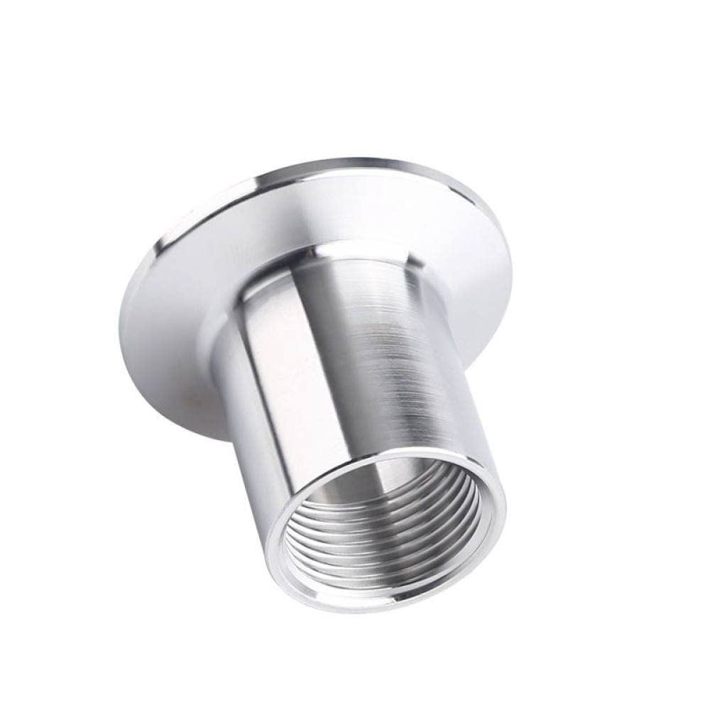 OTANA Raccordi per Tubi con ghiera filettata Interna in Acciaio Inox SS304 BSP Tre Clip Distillazione della Birra Fatta in casa, Morsetto Tri da 50,5 mm, 1,1/2"