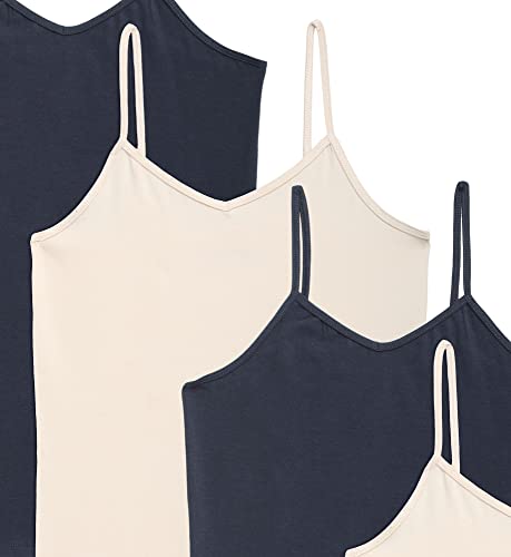 Organic Cotton Stretch Cami, Girls Tank Top (4-Pack) | Girls Undershirt Tank Top (Size 4-16) | (Made in Egypt)4