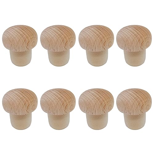 Wine Bottle Corks Mushroom T Shaped Cork Plugs For Wine Cork Wine Stopper Reusable Wine Corks Wooden And Rubber Bottle Stoppers (8, L) #TOP5