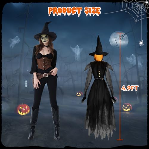 NaLiViSl Halloween Decorations Outdoor, 4.9 FT Set of 3 Witches の商品画像 1