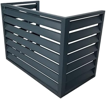 Cover type air conditioner outdoor unit,Outdoor installation air conditioning fence,Aluminum air conditioner and heat pump covers, Suitable for external air conditioning units ( Color : Grey , Size :