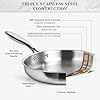 EWFEN Stainless Steel Cookware Set, 3 Ply 17 Piece Stainless Steel Pot and Pan Set, Oven Dishwasher Safe | Induction Compatible Frying Pans, Saucepans, Saute Pan & Stock Pot, PFOA, PTFE & PFOS Free #4