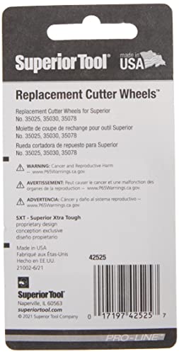 Superior Tool 42525 Replacement Cutter Wheels (Cu, Al, Steel)-Mini Tube Cutting Replacement Wheels,Black #TOP3