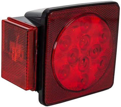 Buyers Products 5625111 Passenger Side 5" Box-Style LED Stop/Turn/Tail Light for Trailers Under 80" ES w