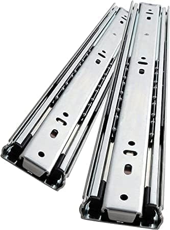 RACO Sliding Drawer Rail 1 Pair Full Extension Track Rail for Cabinets Dresser Wardrobe Kitchen Trash (20 INCH, Soft Closing)