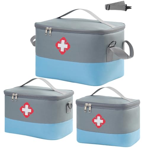 Bärbart första hjälpen-set Asudaro S/M/L 1/3 st husapotek Oxford-tyg nödförnödenheter väska med stor kapacitet för hemmet bil resor camping lastbil vandring sport kontor fordon utomhus