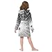 Glaphy Halloween Grey Spider Web Bathrobe Hooded PJ Robe Soft Fleece Robe Pajama Sleepwears 2-12 Years