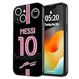 ZERMU for iPhone 15 Case, Mess%i Super Soccer Star Miam-i 10 Player Fashion Full Protection Soft Silicone TPU Shock Absorption Bumper Cover Phone Case for iPhone 15 6.1 inch