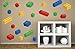 20 Brick Builders Blocks Wall Decal Stickers Pack, Set of 20 Blocks in 4 Colors - 7 mil Fabric Decal - Remove, Re-use, Reapply (Medium 20 Pack, Boy)