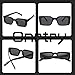 Onrtry Rectangle Sunglasses for Women Men Vintage Fashion Sun Glasses (Black Frame/Grey Lens)