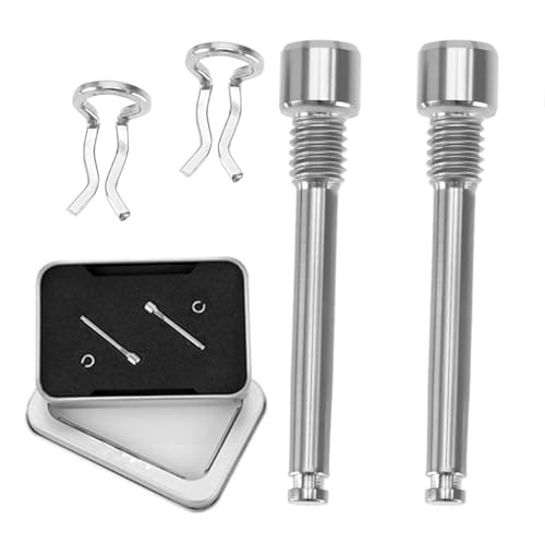 Wanfoou Tornillo de Pinza de Freno de Bicicleta, 2 Piezas M4 Freno de Disco Pinza Tornillo Titanio aleación Pin para Bicicleta de montaña Bicicleta Perno de Freno accesor