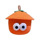 Cesta tejida para juguetes de Halloween, cestas de dibujos animados, organizador decorativo, caja de cuerda caqui, mini cesta de almacenamiento para libros, suministros de manualidades, habitación Pe