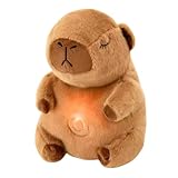 Capibara de Peluche Que Respira para Alivio Ansiedad, con Música y Luces - Peluche Sensorial para Dormir y Relajación,...
