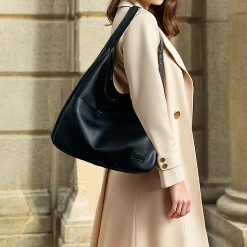 Image of Fozehlad Vegan Leather Hobo Bags for Women | Slouchy Tote, Retro Shoulder Handbag, Stylish Casual, Trendy