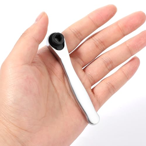 Image of 1 /4 Inch Drive Micro Ratcheting Bit Driver, Mini Ratchet 72-Tooth Ratchet Screwdriver, 1 /4 Hex Ratchet 90 Degree Right Angle Close Quarters Pocket Angled Screwdriver for Tight Spaces