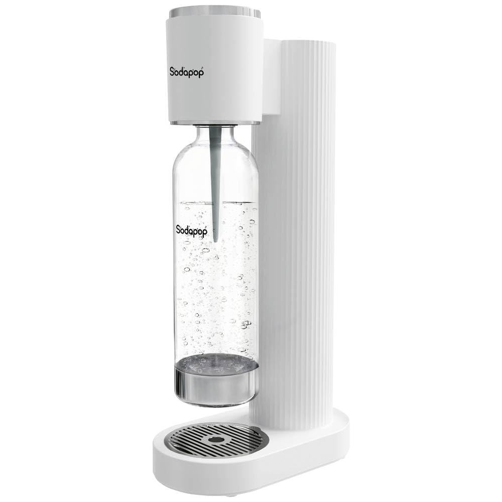 Sodapop Wassersprudler Cooper weiß inkl. 1x PET-Flasche, Stylisch und platzsparend, Höhe 44,9 cm