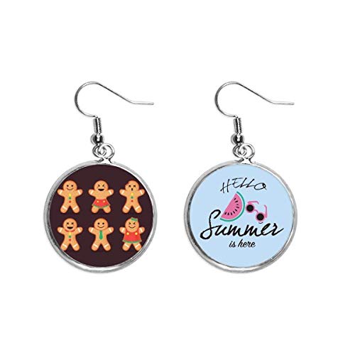 Pendientes de sandía dibujo animado reno hombre joyería de lóbulo moderna