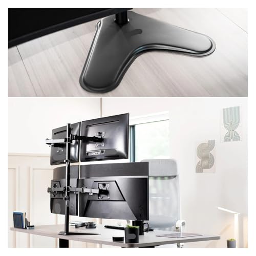 Support pour 4 écrans de bureau : la solution pour aligner vos moniteurs 30" - 4
