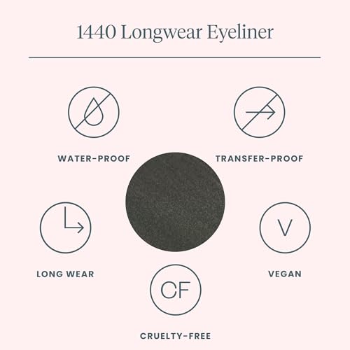 Wonderskin Eyeliner Pencil, 1440 Longwear Black Glitter Eyeliner Pencil - Waterproof, Sharpenable & Smudge Proof - Image 2