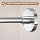 QUARKZMAN Dehnbare Dusche Vorhangstange Rack Edelstahl Diamant Geformt Eck Duschen Vorhangstange Kein Bohrer für Bad Badewanne Größere Formate Silber Ton