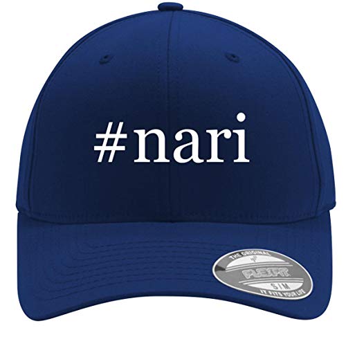 #nari - Adult Men's Hashtag Flexfit Baseball Hat Cap, Blue, Large/X-Large