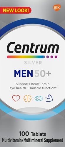 Image of Centrum Silver Men's Multivitamin for Men 50 and Over, Tablets 100 Count (Pack of 12)