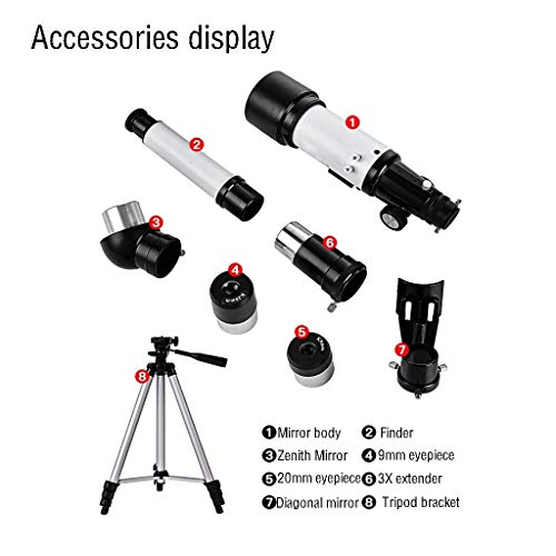 Telescopio infantil refractor con trípode y accesorios miniatura 5