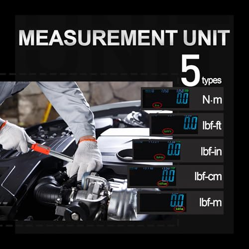 Image of Hairich 3 /8 torque wrench digital, 3 /8 Electric Torque Wrench 5-100FT-LB /6.75-135N.M, Torque Range Accurate to ±2%, with Buzzer and LED Flash Notification for Car /Motorcycle /Auto Repair