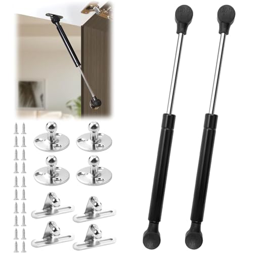 Amortiguador Puerta Cocina 200N, 2 Piezas Pistones Hidraulicos Muebles Cocina, Amortiguadores Muebles Cocina Resorte De Compresión, Amortiguadores Hidráulicos De Gas Con Bisagra De Pistón, Negro