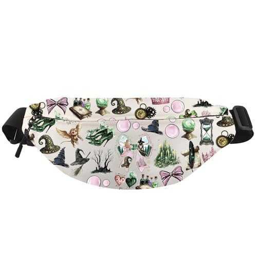 WCGXKO Musical Crossbody Waist Pack Witch Musical Theater Fans Gift for Fans (Bow Musical Pack)