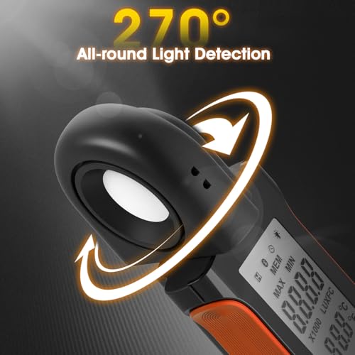 Image of BTMETER Illuminance Light Meter with Bluetooth - Lumen Photometer Tester
