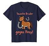 Tausche Bruder gegen Pony! Dieses lustige Outfit mit Pferde-Motiv und dem Spruch 