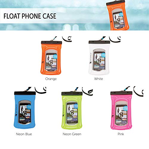 Geckobrands Float Phone Dry Bag - Waterproof & Floating Phone Pouch – Fits Most Iphone And Samsung Galaxy Models, Neon Orange #TOP2