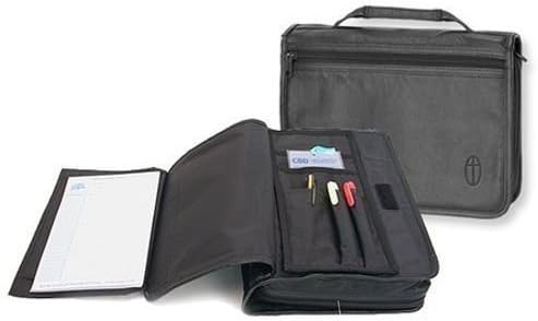 ® New Organizer Bible Cover, Leather, Black, Extra Large