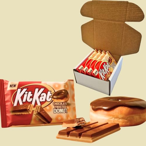 (PACK OF 4) Kit Kat Chocolate Frosted Donut Candy Bars - 1.4oz Each Bar - Comes Inside a Gift Box To Surprise You/Friend/Loved (Bar, Frosted Donut)