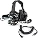 Rugged Radios H41-CF Carbon Fiber Style Behind The Head Two Way Radio Headset with CC-Ken Coil Cord Cable for 2-Pin Radios