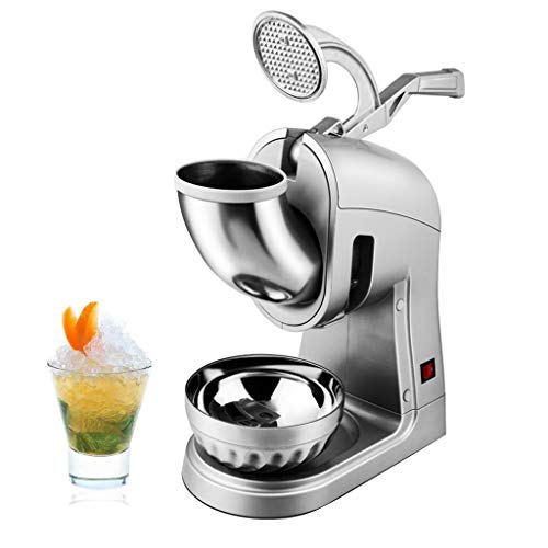 Home Eiscrusher Maschine Elektrische Schneekugel Maschine Edelstahl-Rasiert-Eismaschine 300 kg/Stunde, für EIS, kalte Getränke, Obstdessert und