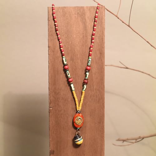 Image of AAKRITI ART CREATIONS Boho & Tribal Handcrafted Ethnic Necklace Collection | Multicolour Pendants, Mandala, Lotus & Dreamcatcher Designs | Artisan Lariat, Collar & Statement Jewelry for Women