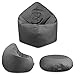 Produktbild BuBiBag - 2in1 Sitzsack Bodenkissen - Outdoor Sitzsäcke Indoor Beanbag in 32 Farben und 3 Größen - Sitzkissen für Kinder und Erwachsene (100 cm Durchmesser, anthrazit)
