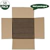 50 Pack Brown Corrugated Cardboard Sheets 4L x 6W, Flat Kraft Sheet for DIY Glass Divider Kits and Crafts Supplies