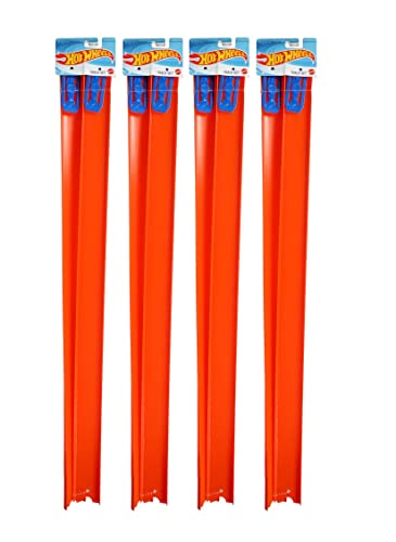 Hot Wheels Tracks - Juego de ampliación de pistas y conectores (8 pistas rectas, 61 cm)