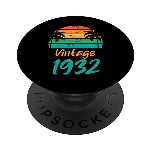 1932 Camisetas de cumpleaños Vintage Turning 90 Años de Edad PopSockets PopGrip Intercambiable